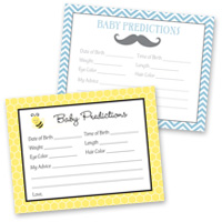 Baby Shower Games Prediction Cards