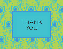 Festive Holiday Gala Green Thank You Cards