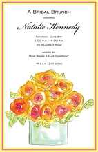 Bright Orange Roses Invitation