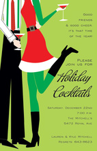 Holiday Dancing Couple Shower Invitations