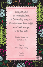Hijinks Pink Christmas Invitations