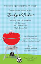 Classic Red Plaid BBQ Party Invitations