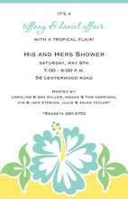 Intimate Hibiscus Wedding Flower Shower Invitations