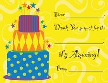 Cut That Special Birthday Cake Fill-in Thank You Cards