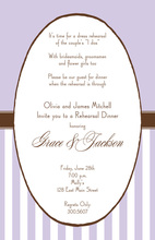 Lavender Frame Oval Invitations