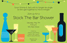 Stocked Wine Bar Shower Invitations