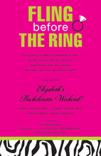 Solitaire Ring Pink Engagement Invitations