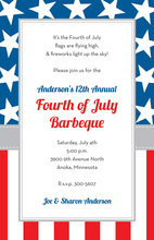 Patriotic Family BBQ Invitations