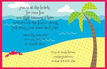 Inspired Decorated Shell Trio Beach Invitations
