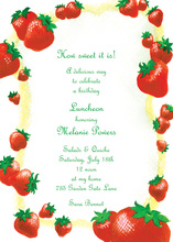 Decorated Strawberry Season Invitation