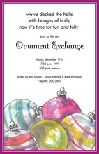 Ornament Shuffle Christmas Invitations