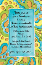 Turquoise Tapestry Invitation