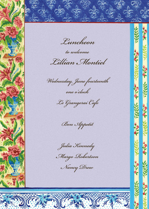 Parisian Floral Pattern Invitations