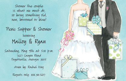 Cherish Couple Shower Invitations