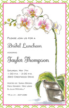 Tropical Orchid Floral Invitations