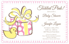 Duck Pink Bubbles Invitation
