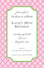 Timeless Pink Weave Invitations
