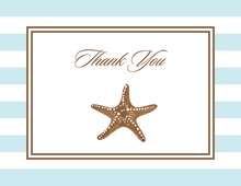 Coral Starfish Wedding Thank You Cards
