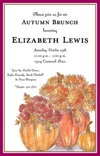 Brown Leafy Modern Flourish Wedding Invitations