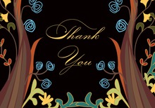 Forest Jubilee In Midnight Time Thank You Cards