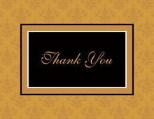 Simple Gold Border Thank You Cards