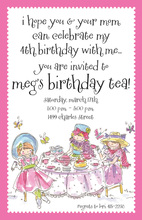 Little Girl Tea Party Invitation