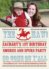 Yee Haw! Cowboy Stars Border Photo Cards