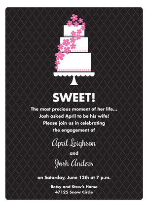 Sweet Cake Tickled Pink Thank You Cards