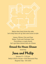 Around The House Illustration Bridal Shower Invitations
