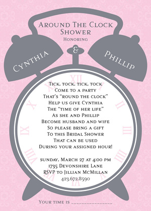 Time For Pink RSVP Cards