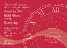 Solitaire Red Around The Clock Invitations
