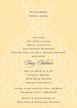 Fabulous Dress Yellow Patterned Invitations