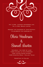 Wedding Knot Red Save The Date Invitations