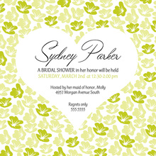 Heart In Bloom Lime Square Wedding Invitations