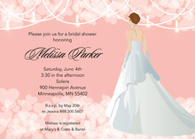 Pink Waiting Bride Bridal Shower Invitations