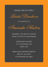 Sassy Orange Border Modern Charcoal Invitations