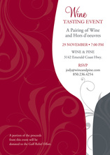 Just Say Cheers! Red Invitations