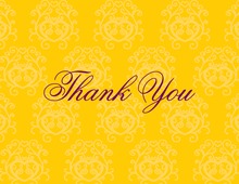 Squares House Yellow Thank You Cards