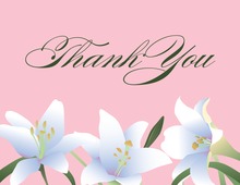 Velvet Lilies Pink Thank You Cards
