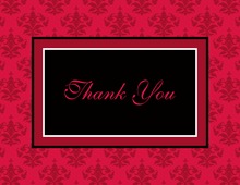 Linen Shower Black-Berry Thank You Cards