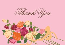 Bridal Bouquet Pink Thank You Cards