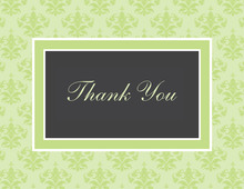 Sea Green In Black Thank You Cards