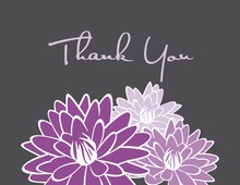 Purple Blooms Thank You Cards