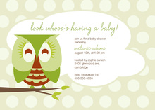 New Baby Owl Invitation