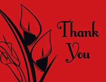 Simple Lilies Red Thank You Cards