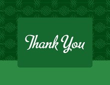 Festive Holiday Gala Green Thank You Cards