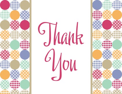 Featued Polka Dots Thank You Cards