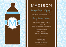 Sip And See Blue Invitations