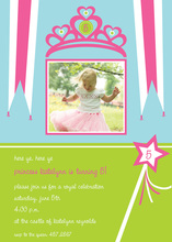 Blonde Hair Princess Castle Invitations