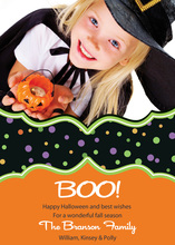 Halloween Polka Dots Photo Cards